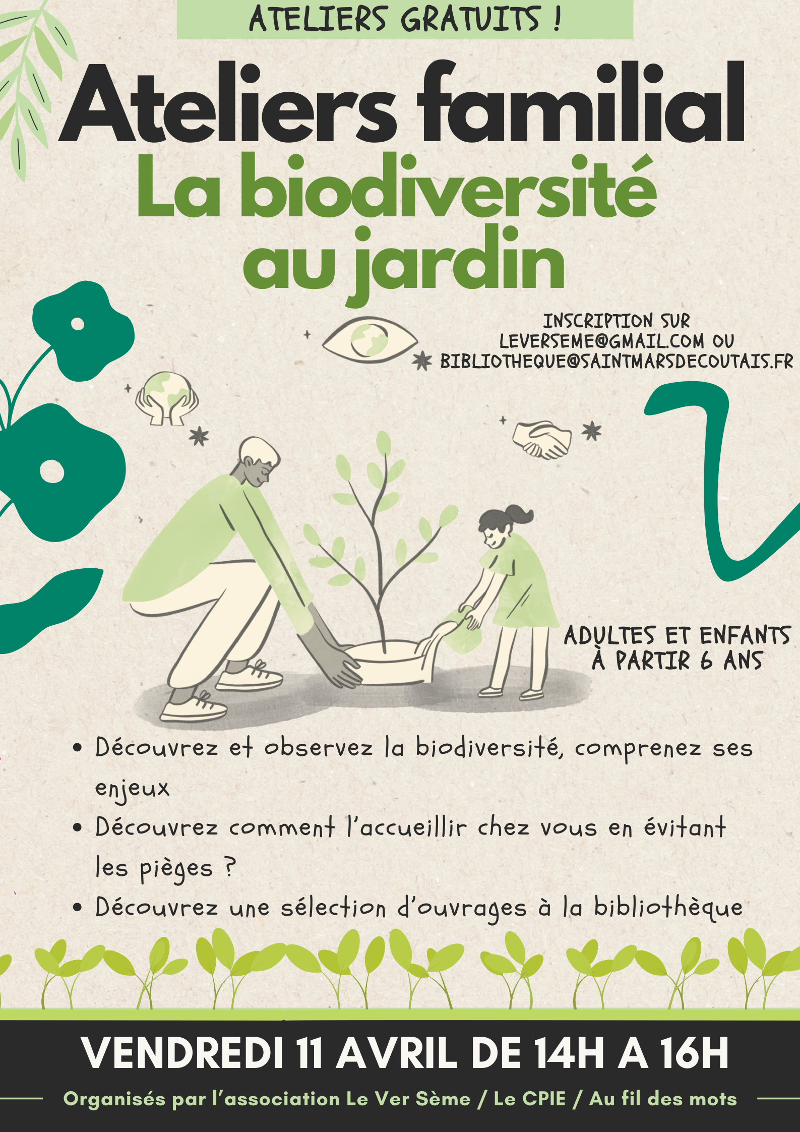 atelier familial biodiversité au jardin